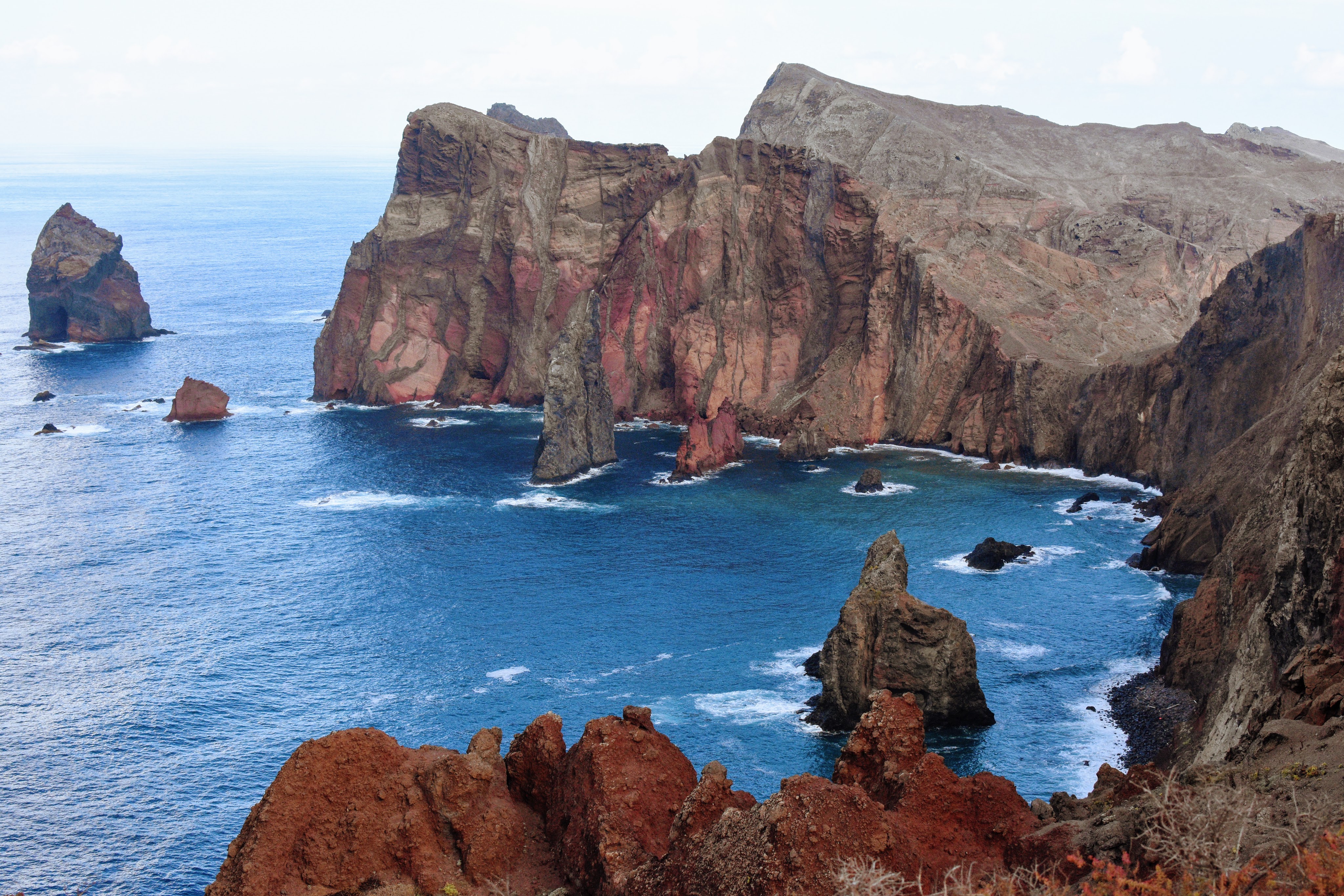 blue ocean by the cliffs of sao lourenco